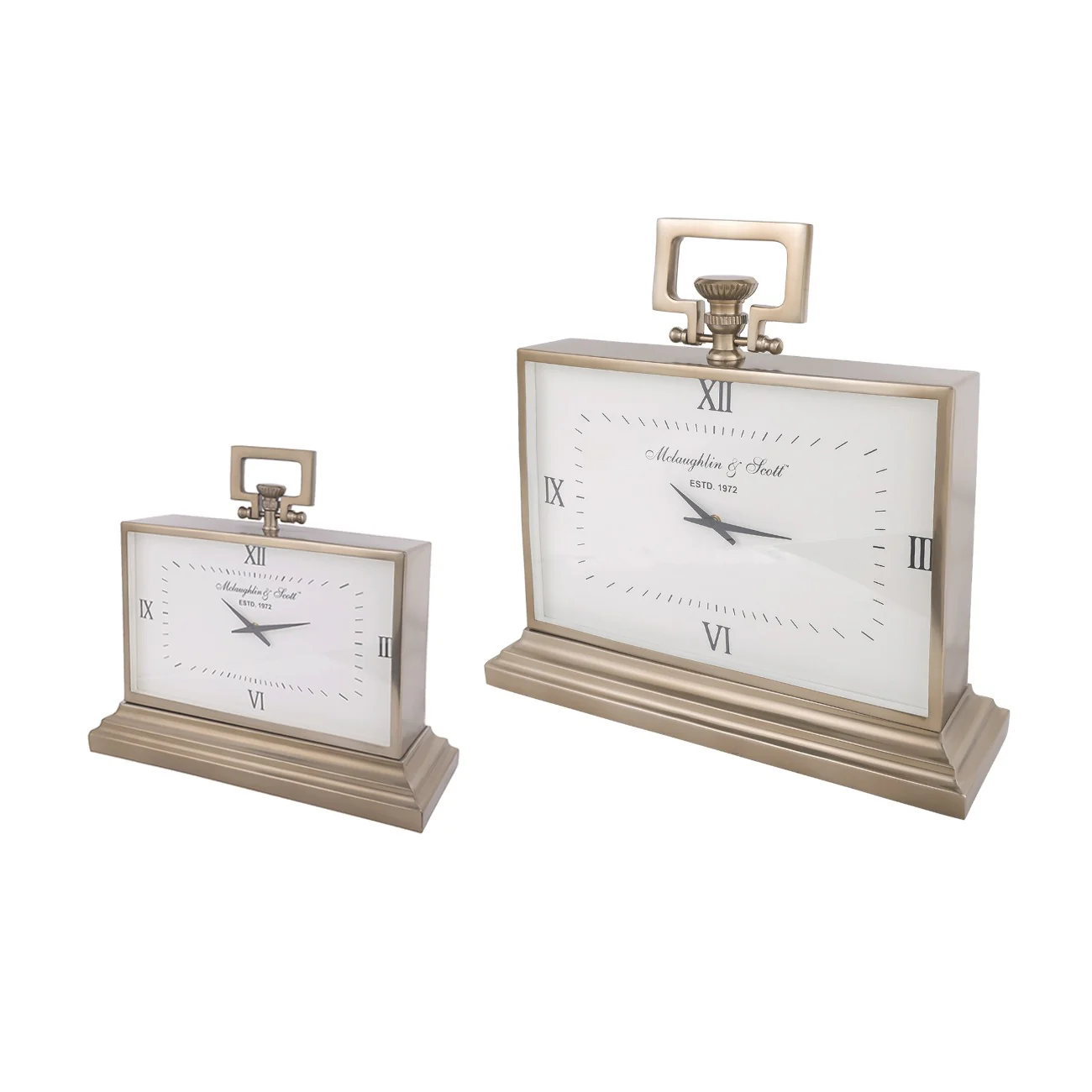 Libra Interiors Latham Brass Clock - Large - Image 7