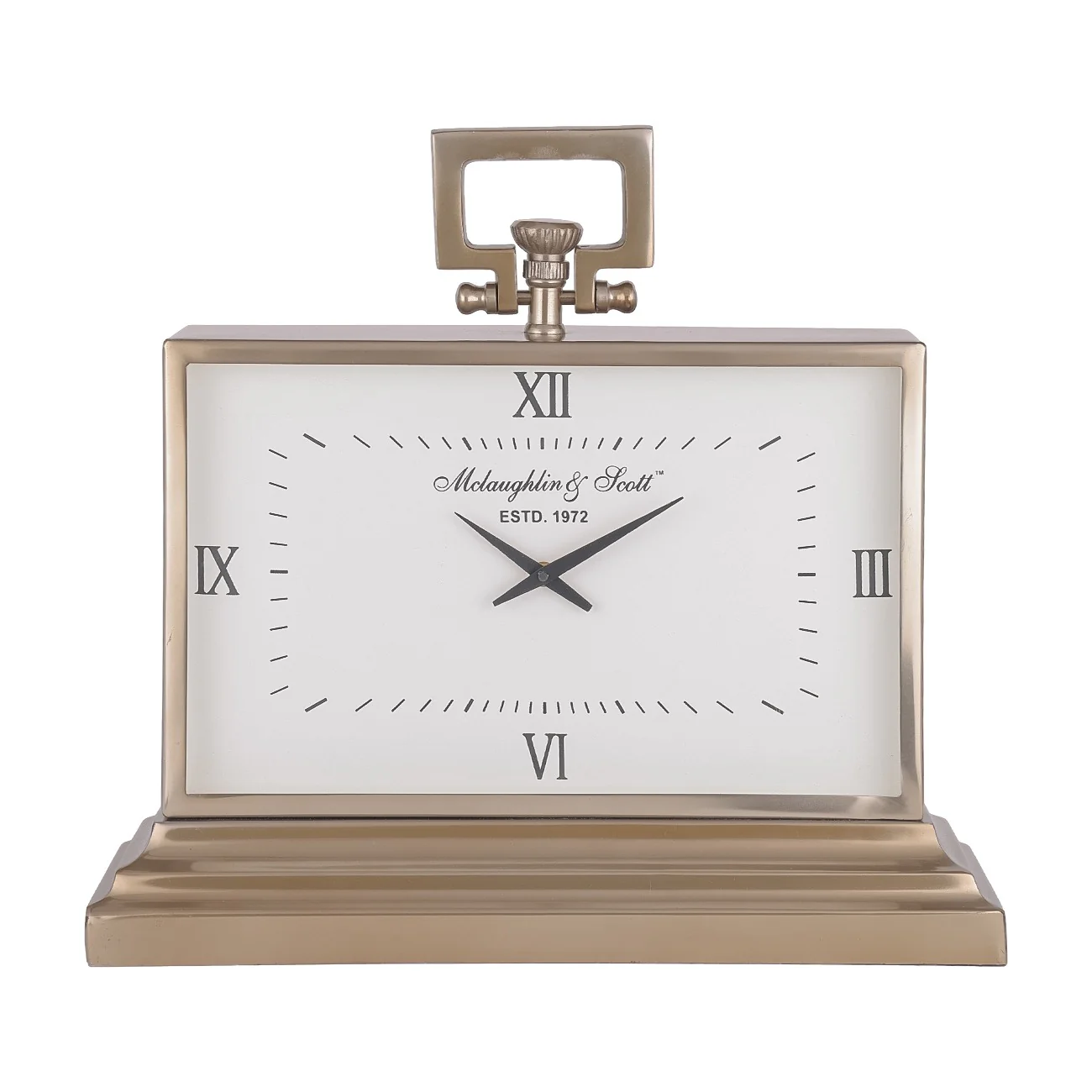 Libra Interiors Latham Brass Clock - Small