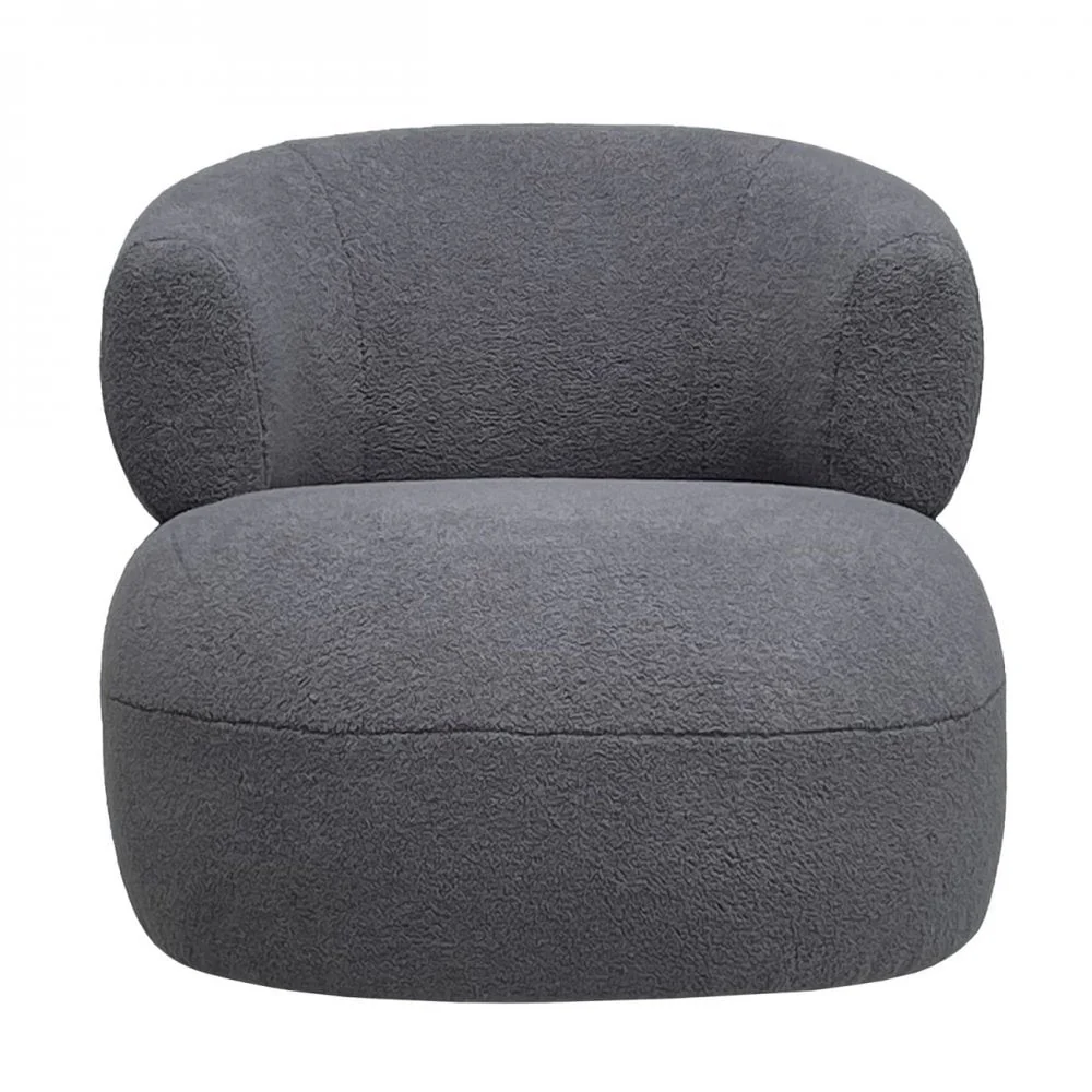 Libra Interiors Luna Occasional Chair – Grey Boucle - Image 2