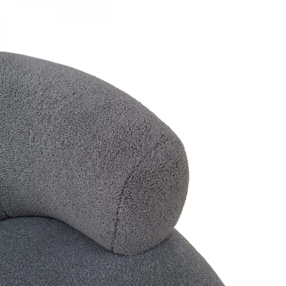 Libra Interiors Luna Occasional Chair – Grey Boucle - Image 5