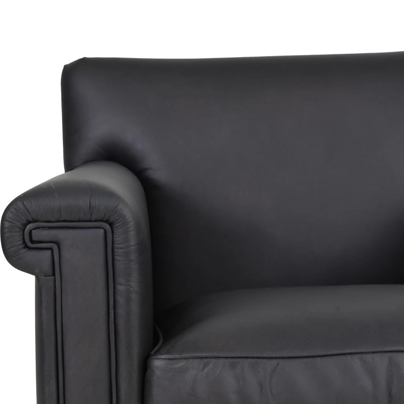 Libra Interiors Lytham Armchair – Black Leather - Image 4