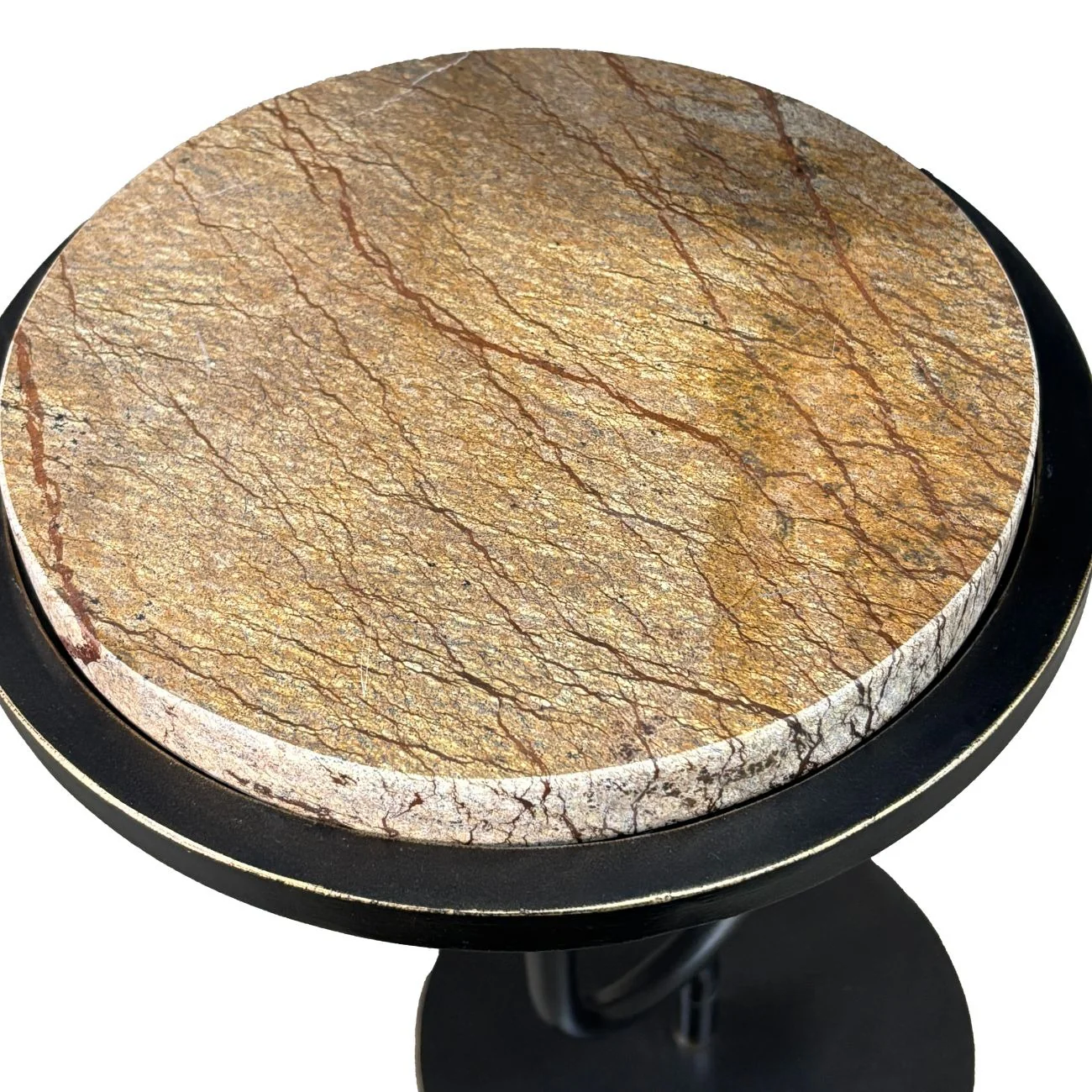 Libra Interiors Marco Accent Table - Forest Brown Marble - Image 3