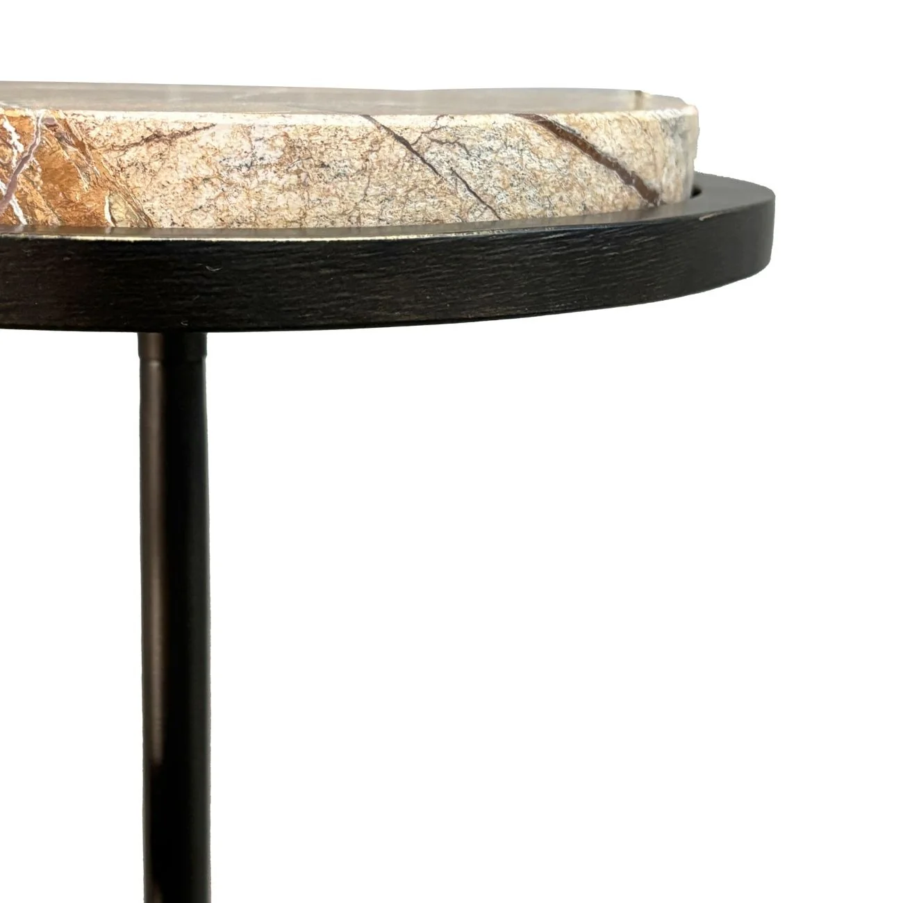 Libra Interiors Marco Accent Table - Forest Brown Marble - Image 4