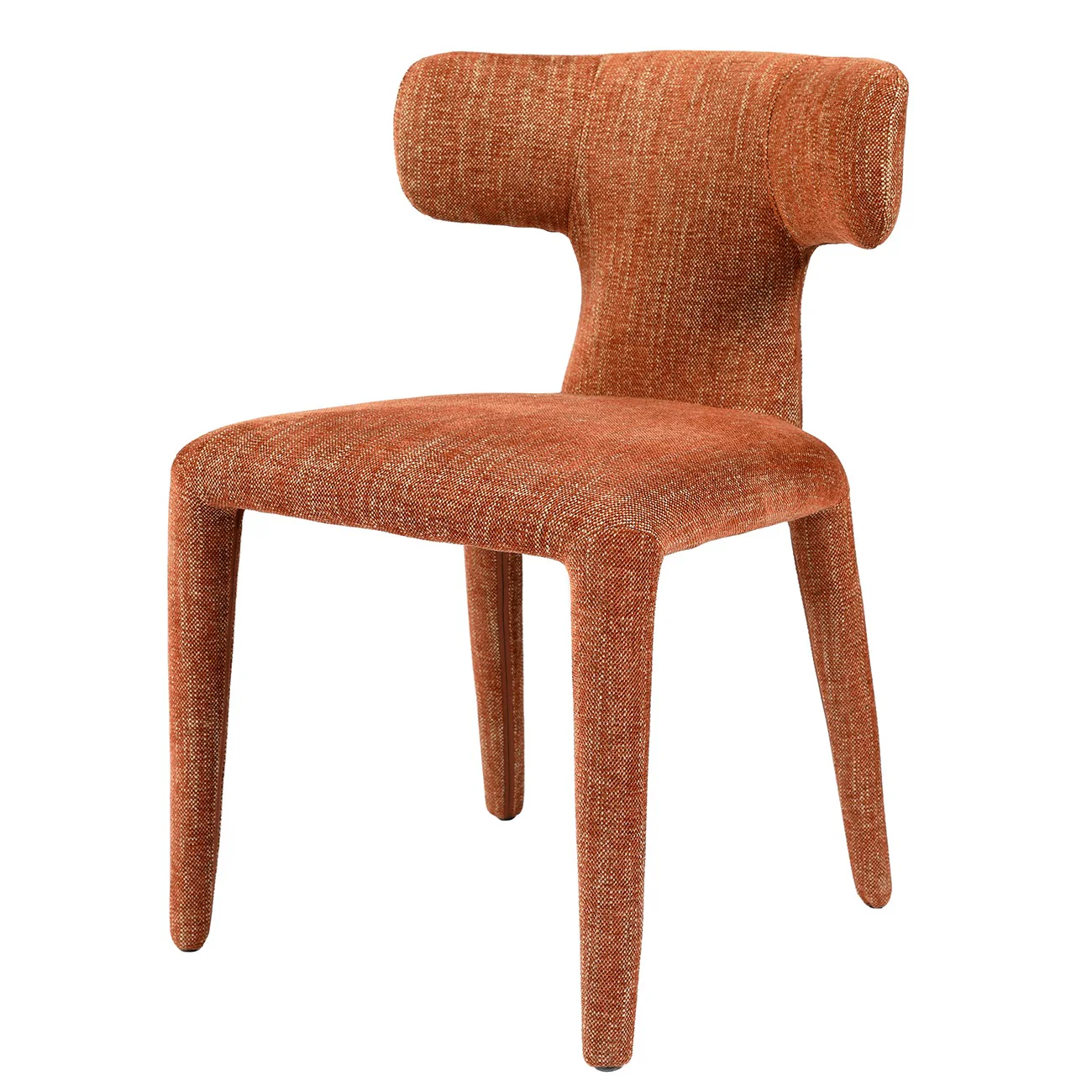 Libra Interiors Milo Curved Back Dining Chair – Brown - Image 2