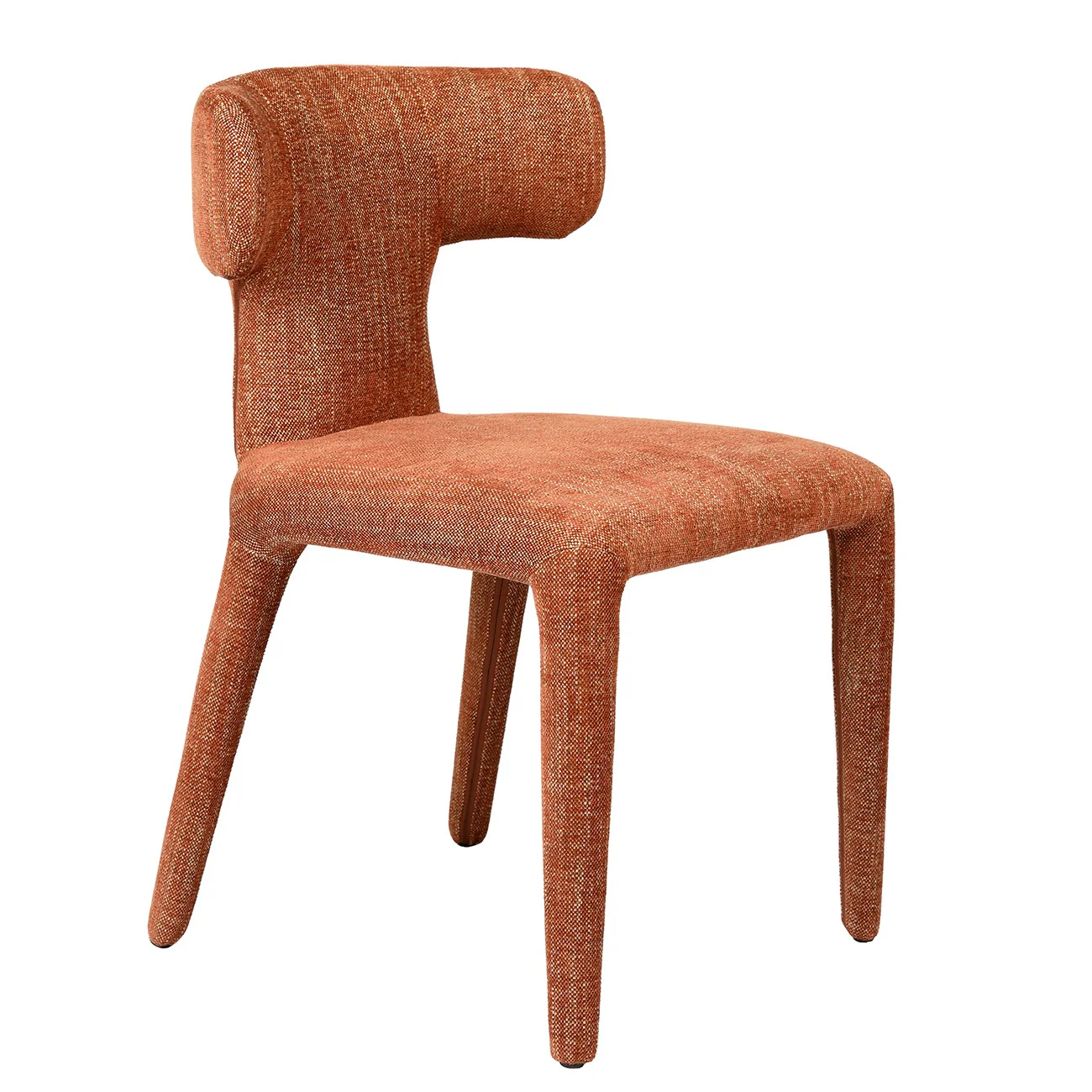 Libra Interiors Milo Curved Back Dining Chair – Brown - Image 3