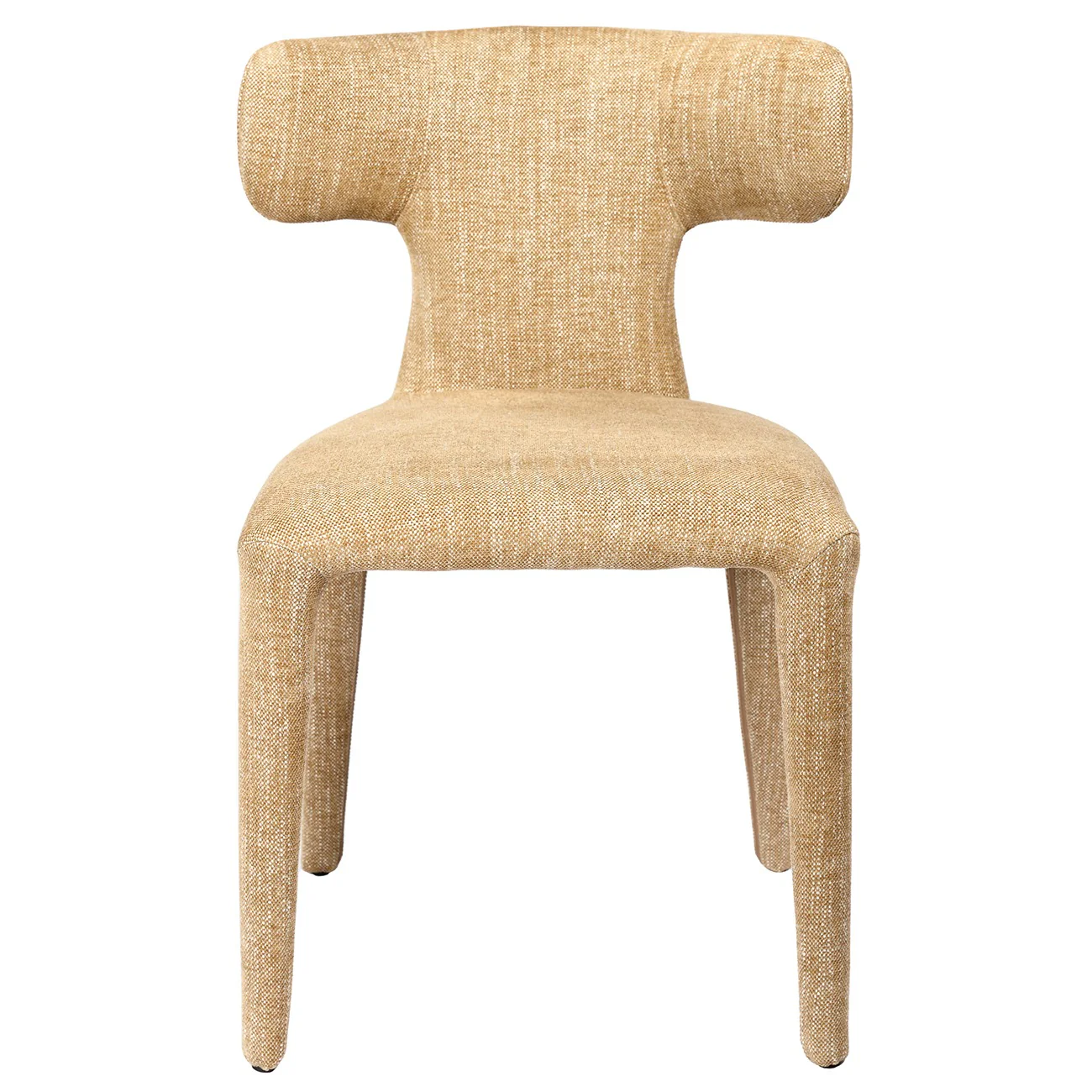 Libra Interiors Milo Curved Back Dining Chair – Wheat Beige