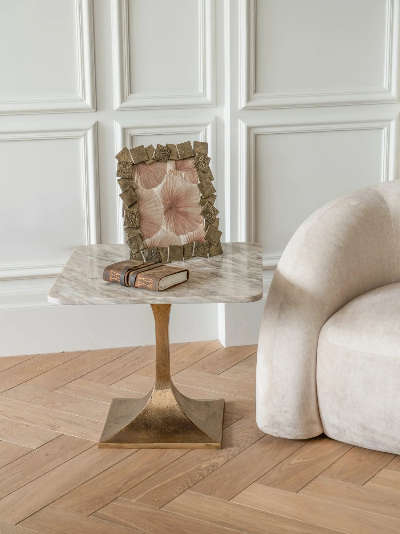 Libra Interiors Morchino Marble Side Table – Large - Image 6