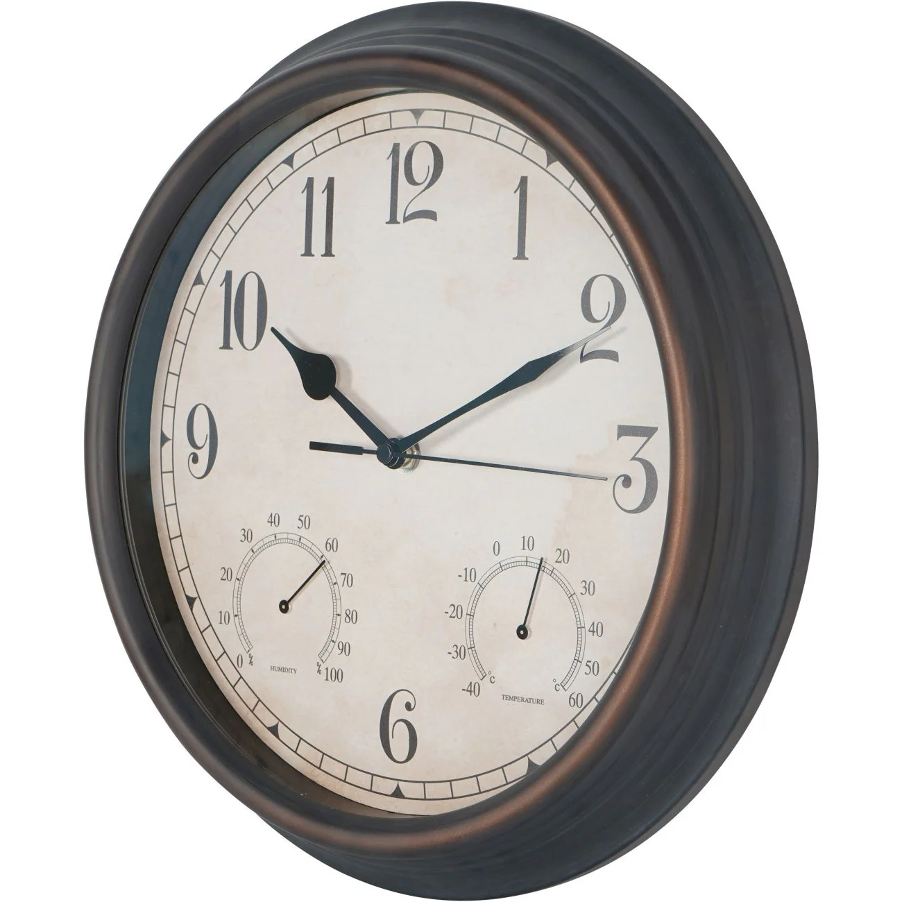 Libra Interiors Outdoor Antiqued Metal Clock – Small - Image 2