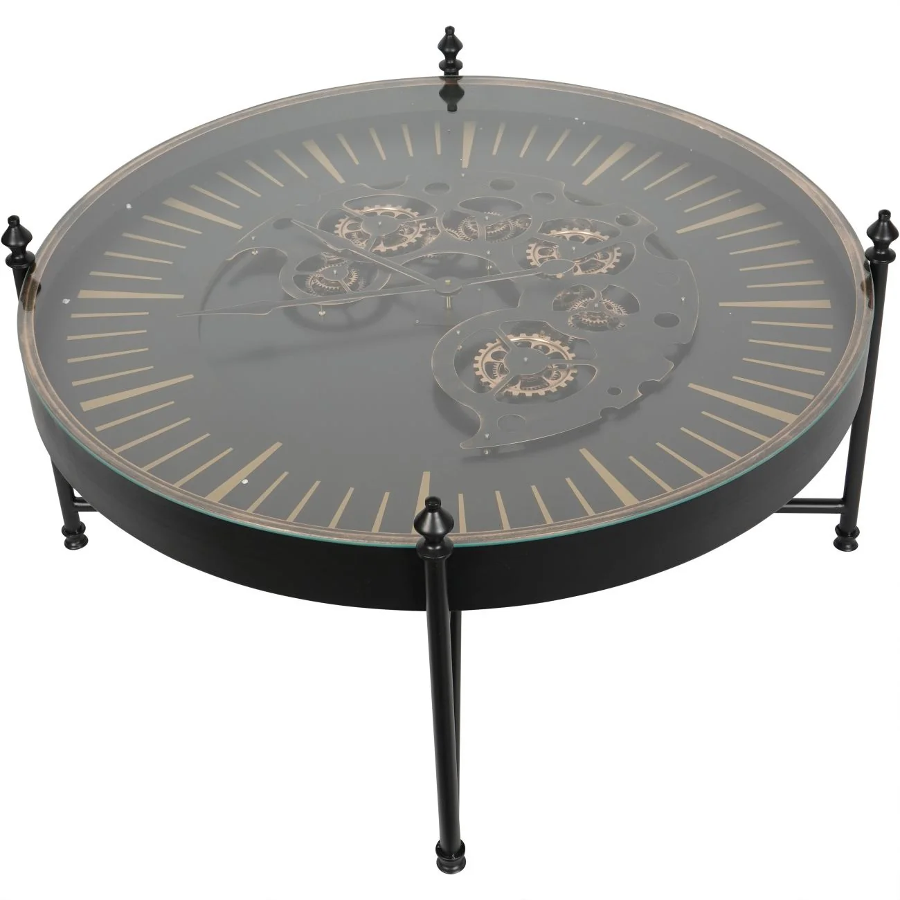 Libra Interiors Palladium Coffee Table – Black and Gold - Image 3