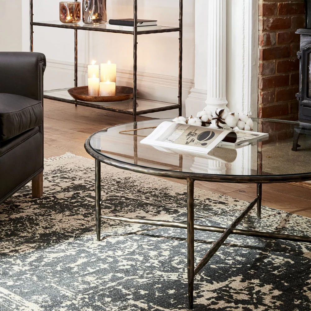 Libra Interiors Patterdale Hand Forged Coffee Table – Dark Bronze Finish - Image 4