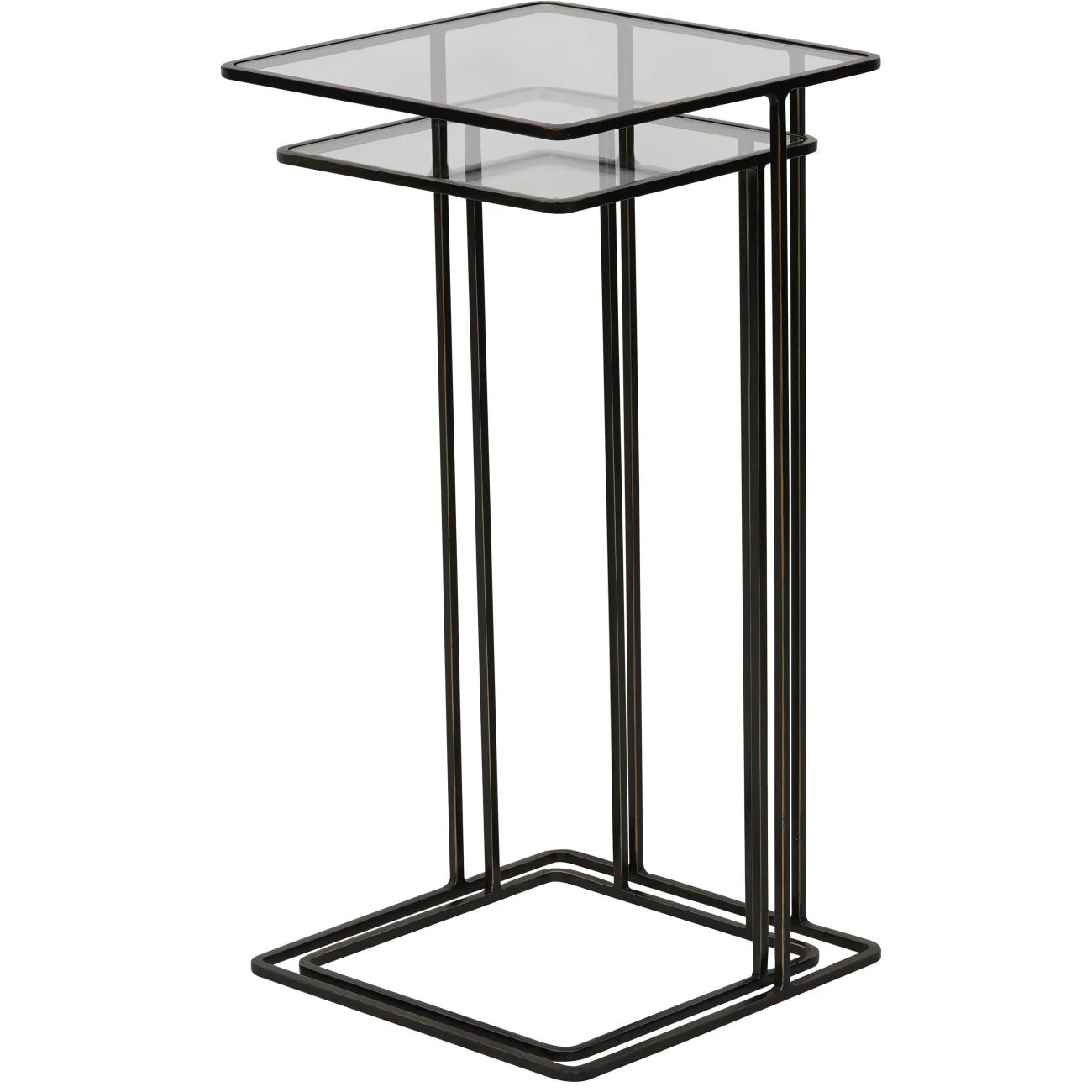 Libra Interiors Salzburg Nesting Side Tables in Dark Bronze – Set of 2 - Image 3