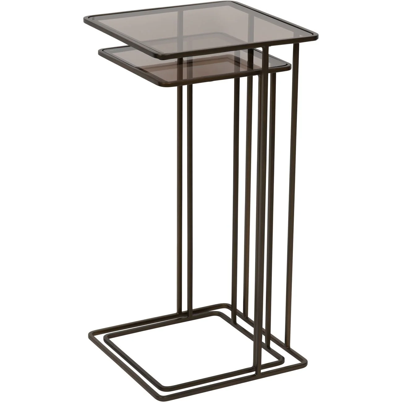 Libra Interiors Salzburg Nesting Side Tables in Dark Gold – Set of 2 - Image 3