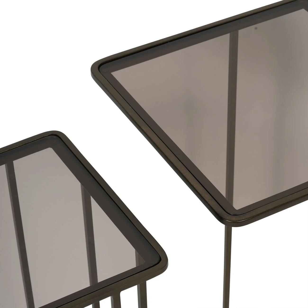 Libra Interiors Salzburg Nesting Side Tables in Dark Gold – Set of 2 - Image 4