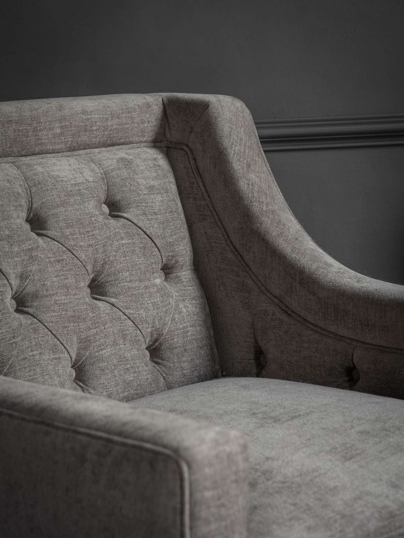 Libra Interiors Theodore Armchair – Warm Grey Fabric - Image 4
