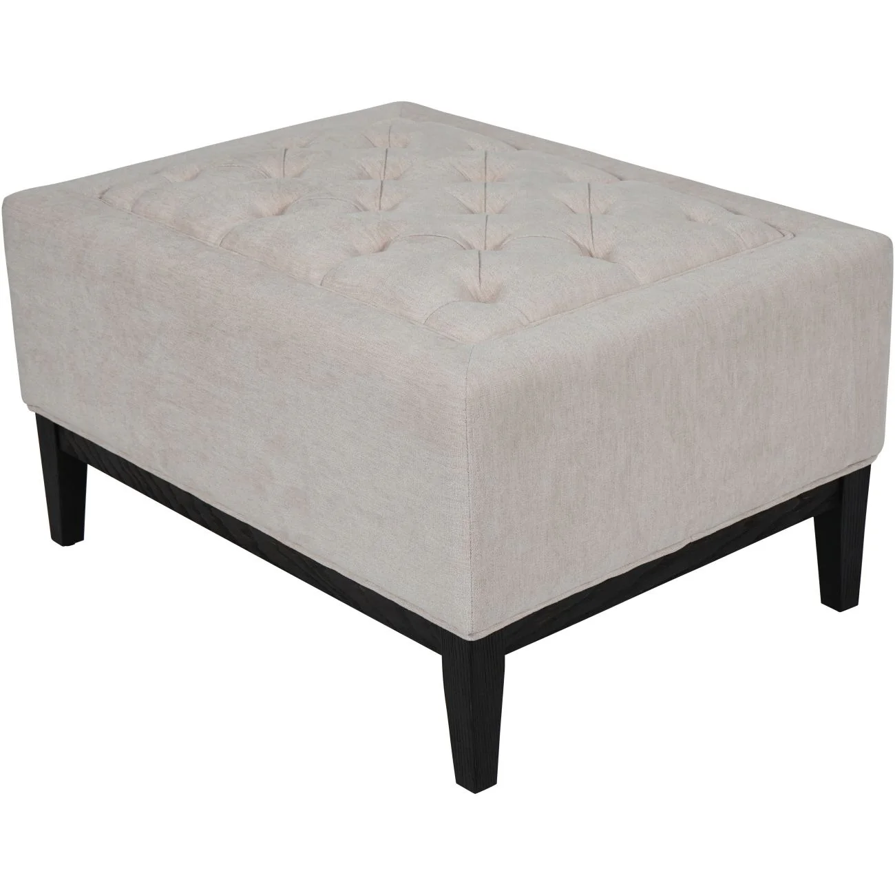 Libra Interiors Theodore Stool – Ivory Fabric - Image 2