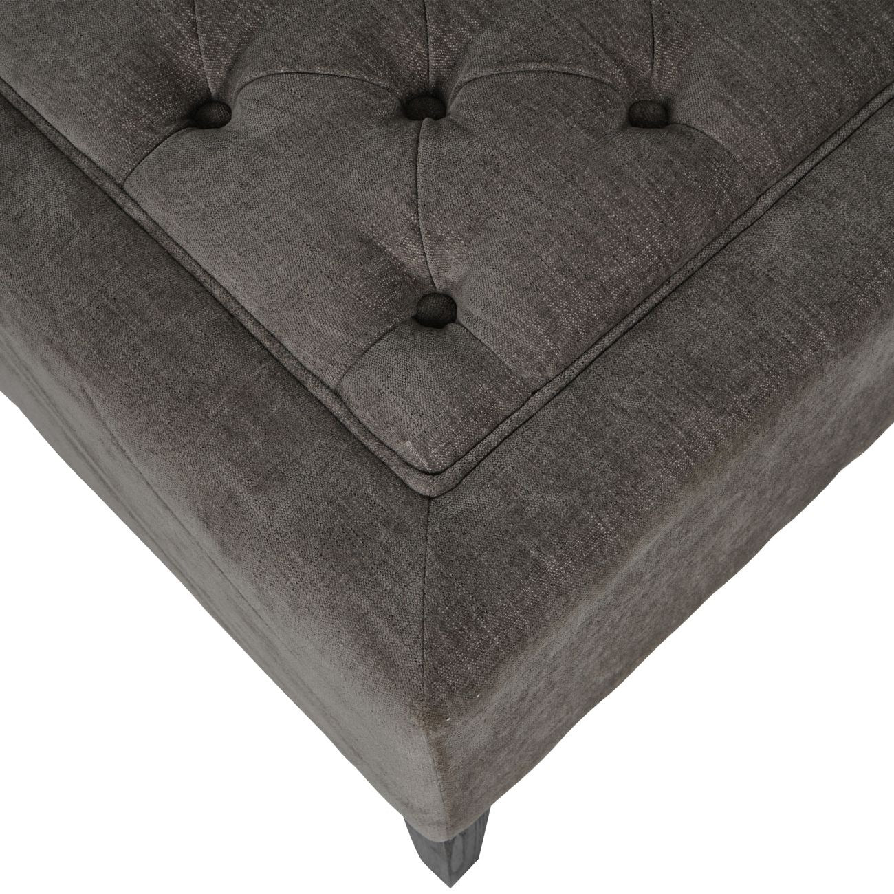 Libra Interiors Theodore Stool – Warm Grey Fabric - Image 4