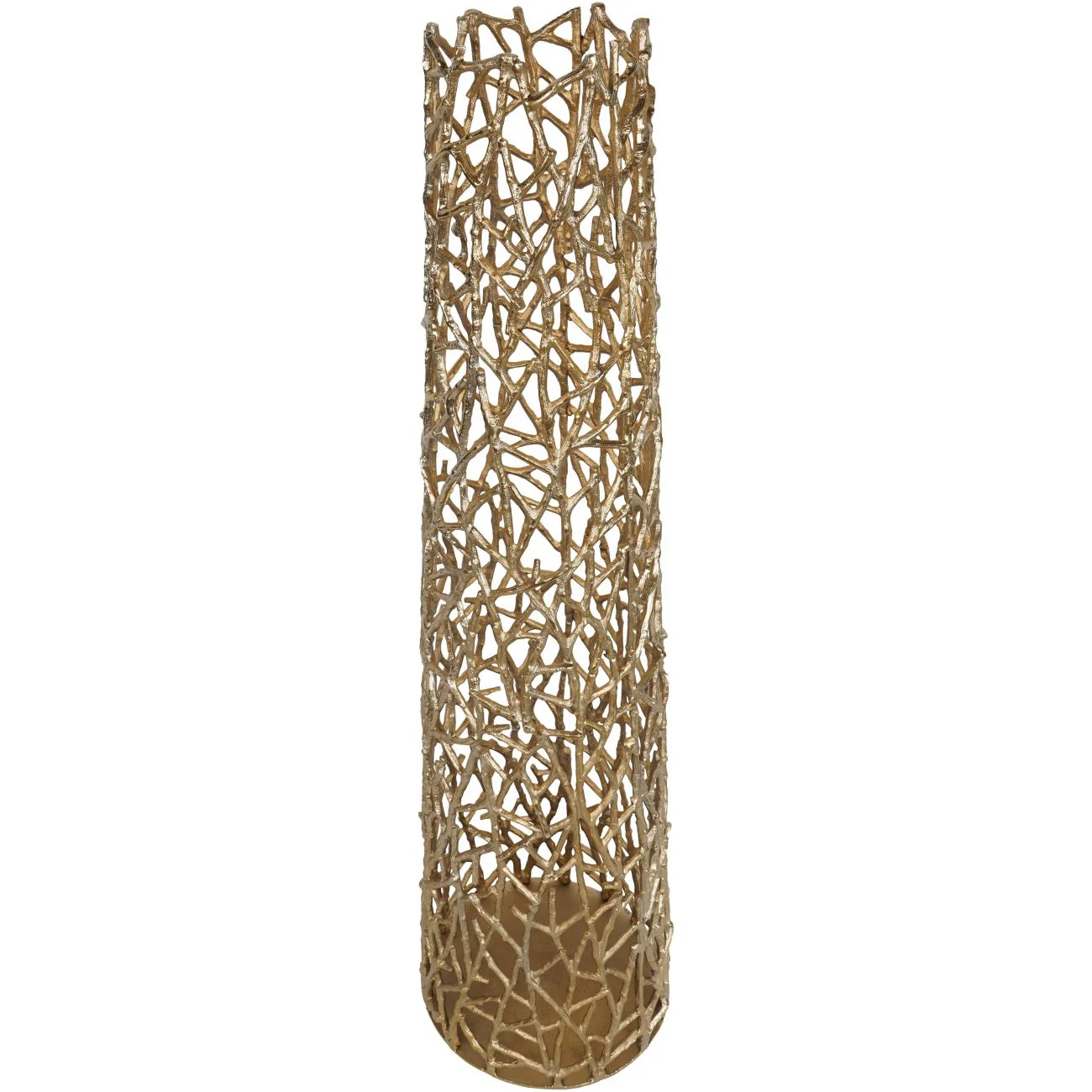 Libra Interiors Twig Sculpture Floor Vase – Gold - Image 2