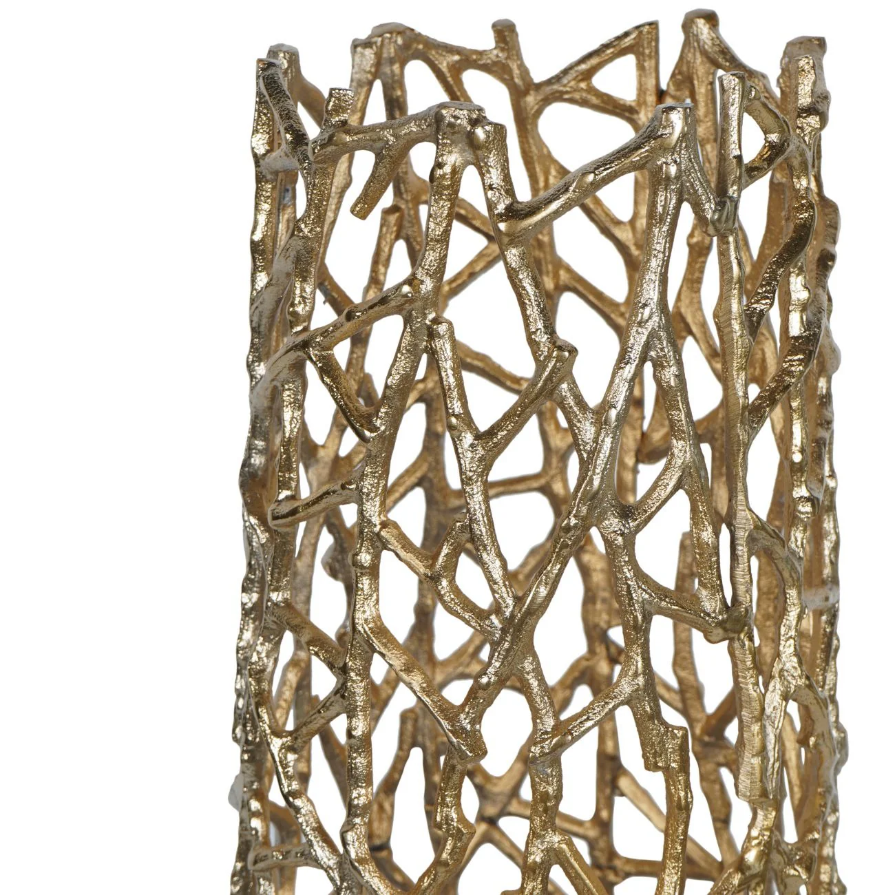 Libra Interiors Twig Sculpture Floor Vase – Gold - Image 3