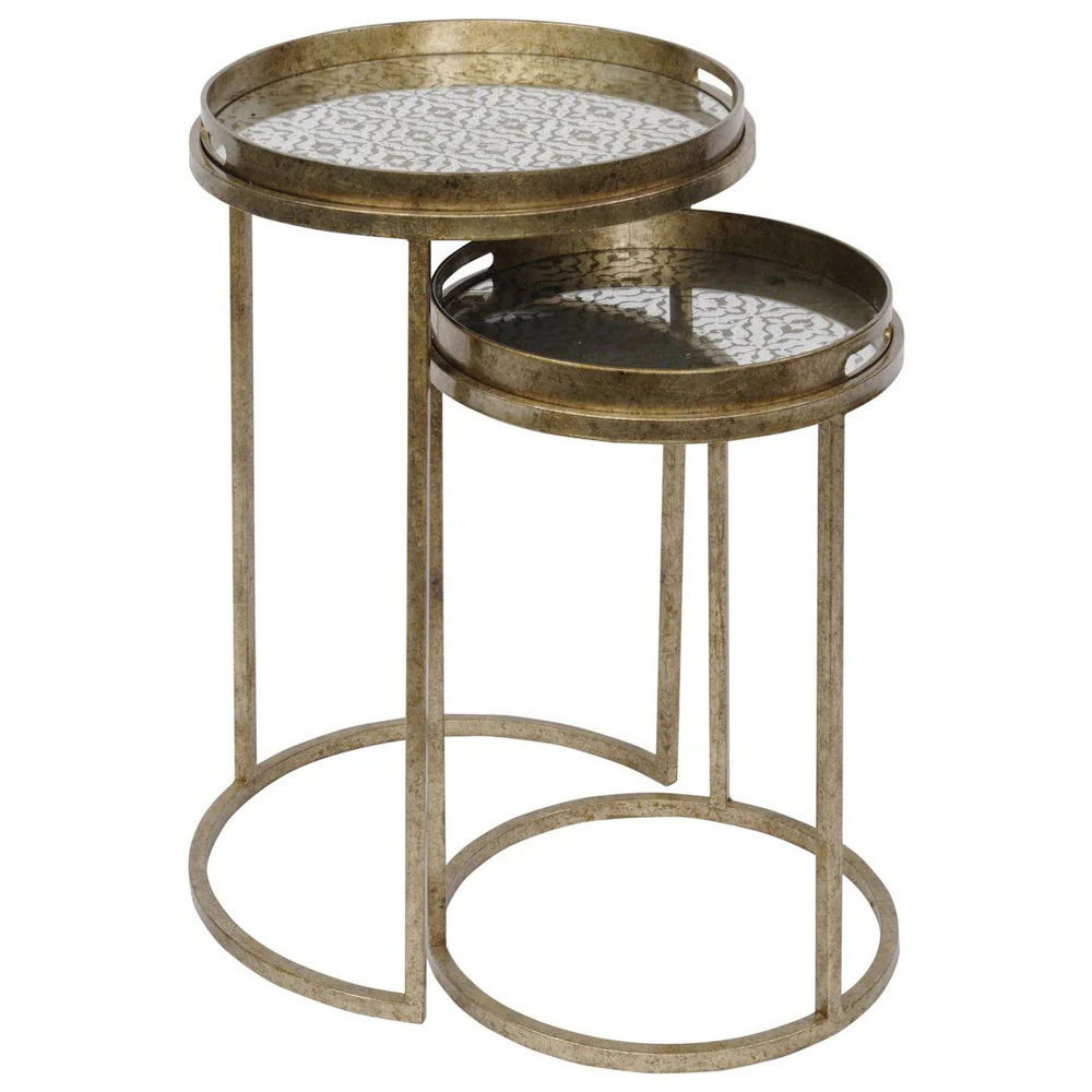 Libra Interiors Vienna Diamond Side Table – Set of 2