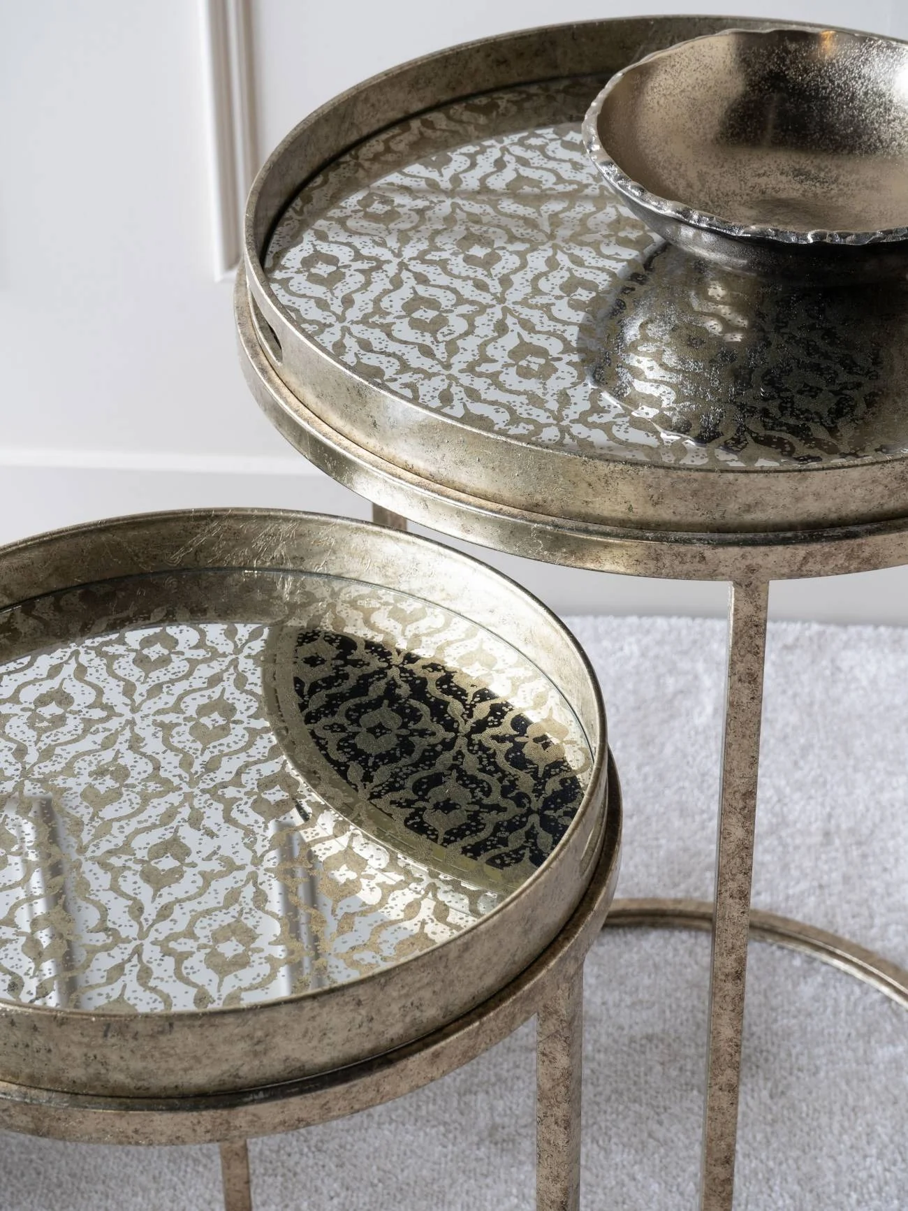 Libra Interiors Vienna Diamond Side Table – Set of 2 - Image 3