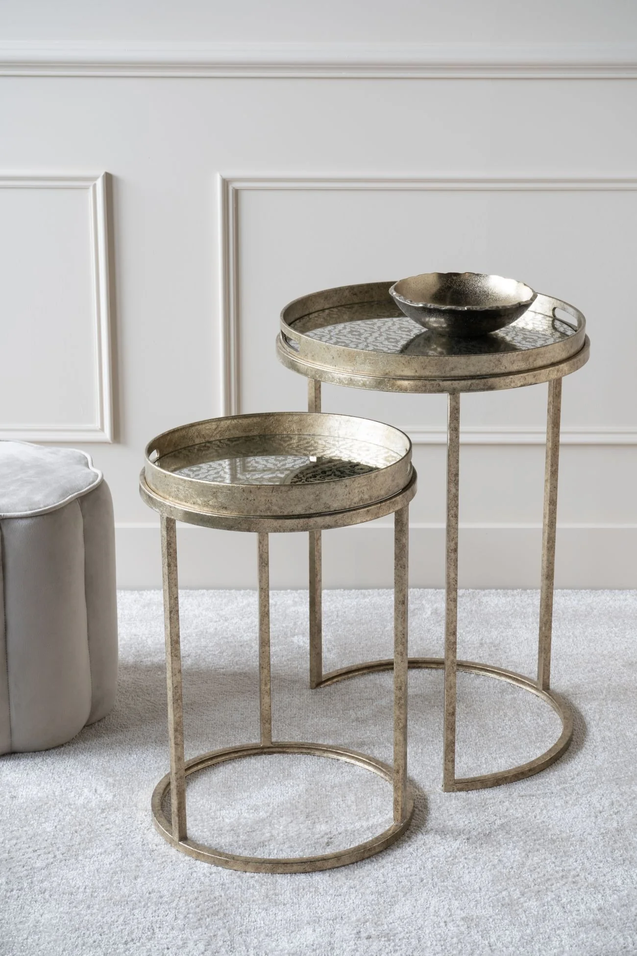 Libra Interiors Vienna Diamond Side Table – Set of 2 - Image 4