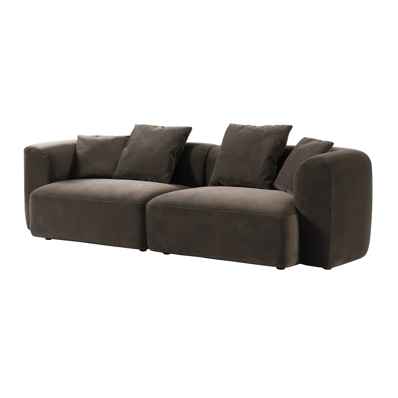 Libra Interiors Wicklow 2-Seater Sofa – Brown Velvet - Image 2