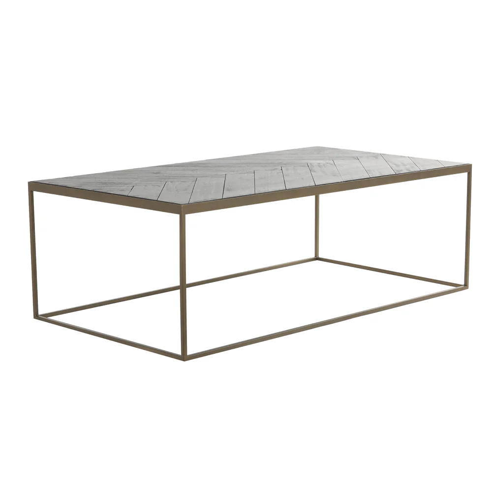 Light & Living Chisa Coffee Table in Black and Antique Bronze - Image 2
