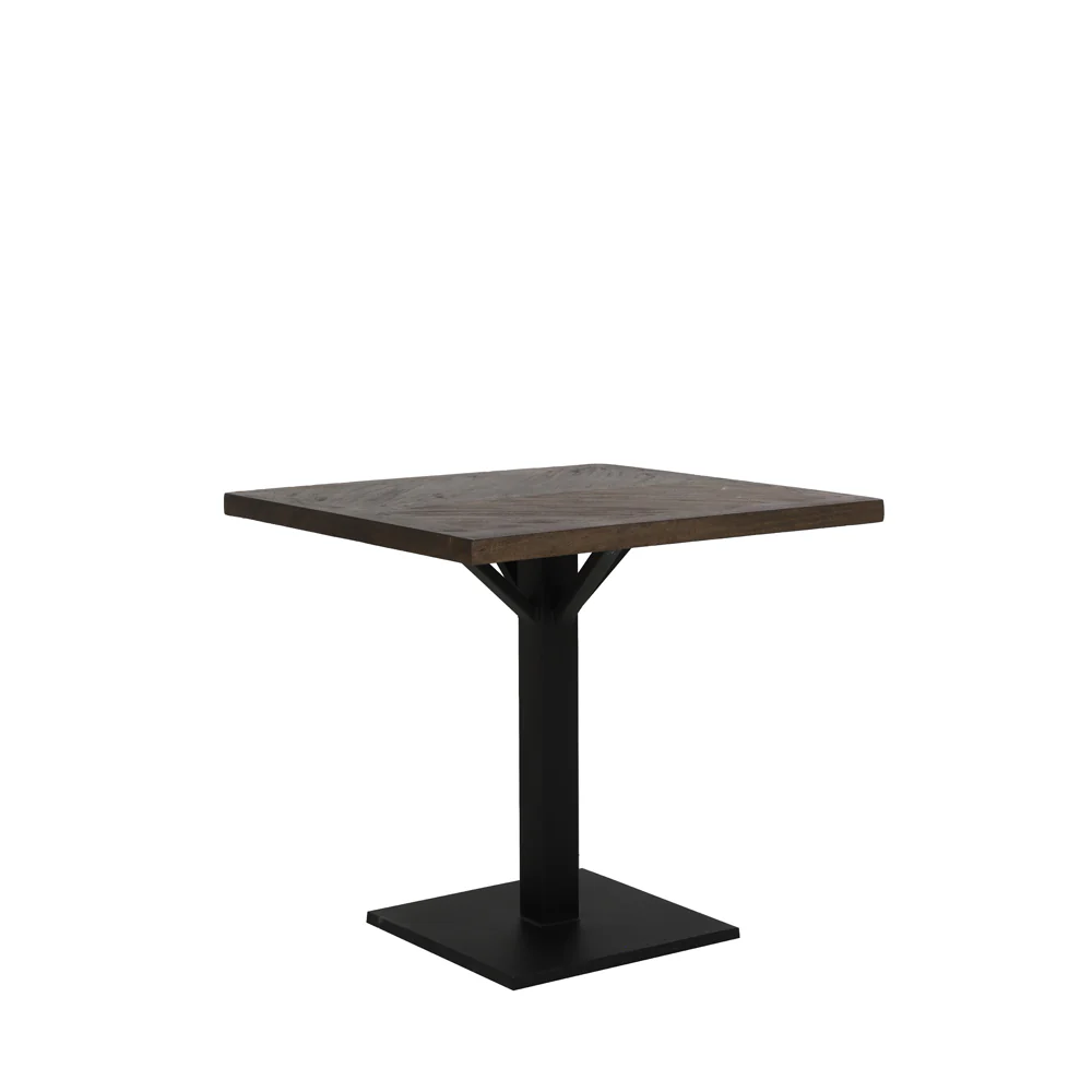 Light & Living Chisa Dining Table with Brown Wooden Top - Image 2