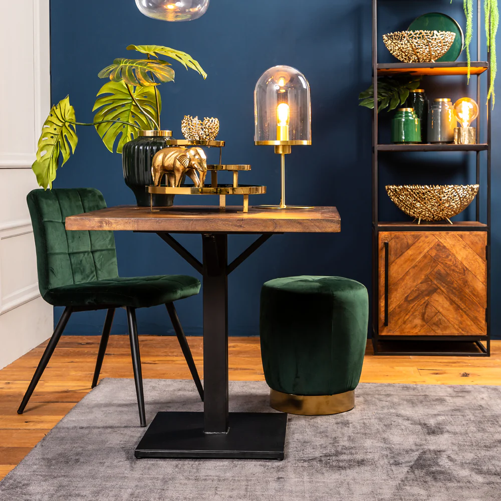 Light & Living Chisa Dining Table with Brown Wooden Top - Image 5