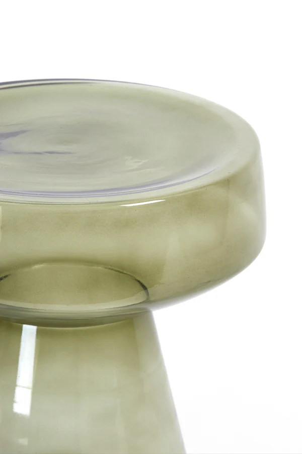 Light & Living Dakwa Side Table in Grey-Green Glass – Excess Stock - Image 2