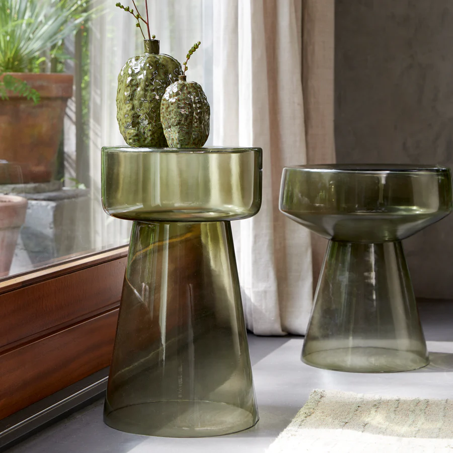 Light & Living Dakwa Side Table in Grey-Green Glass – Excess Stock - Image 6