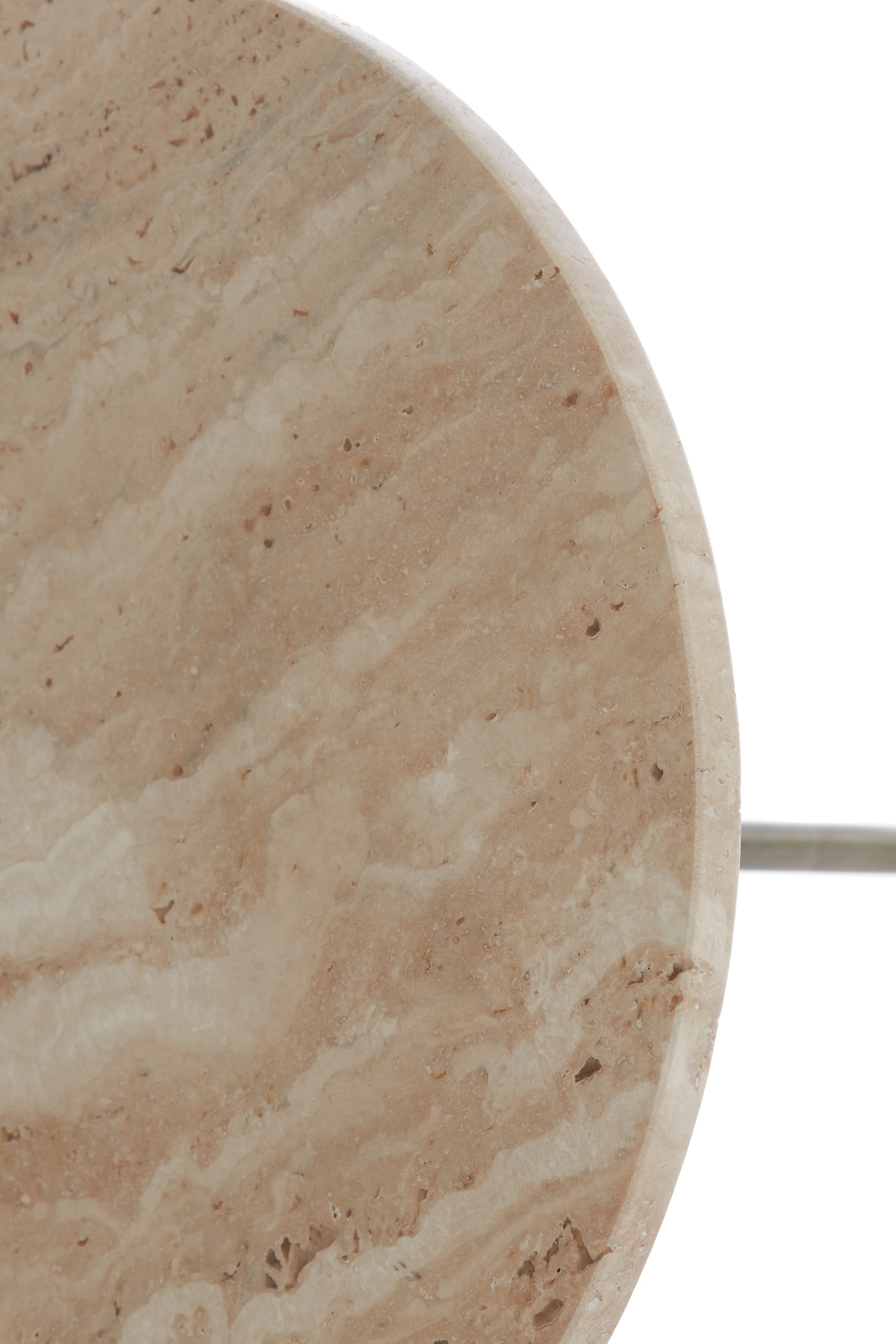 Light & Living Gimi Side Table in Antique Bronze and Cream Travertine - Image 4