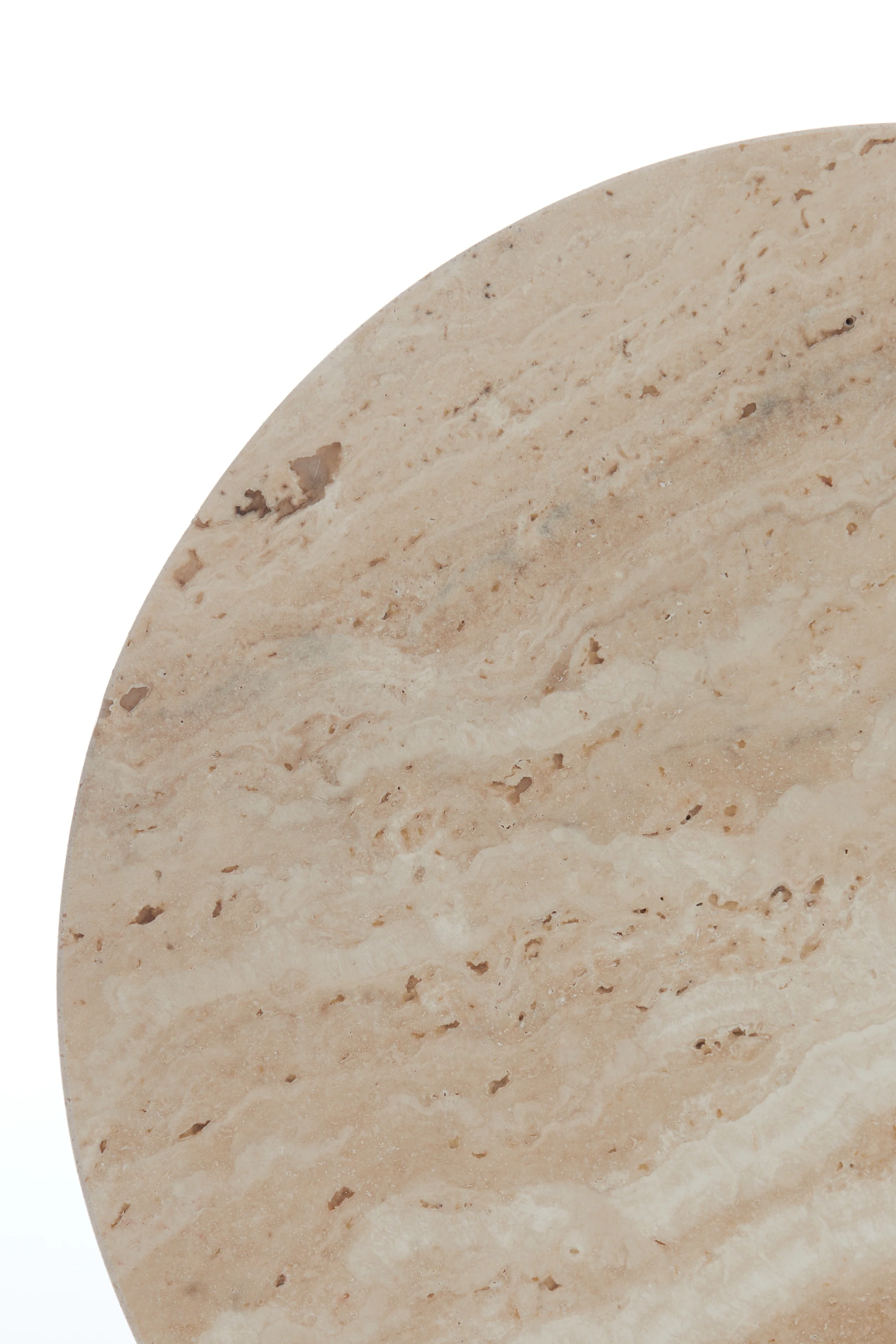 Light & Living Gimi Side Table in Antique Bronze and Cream Travertine - Image 6