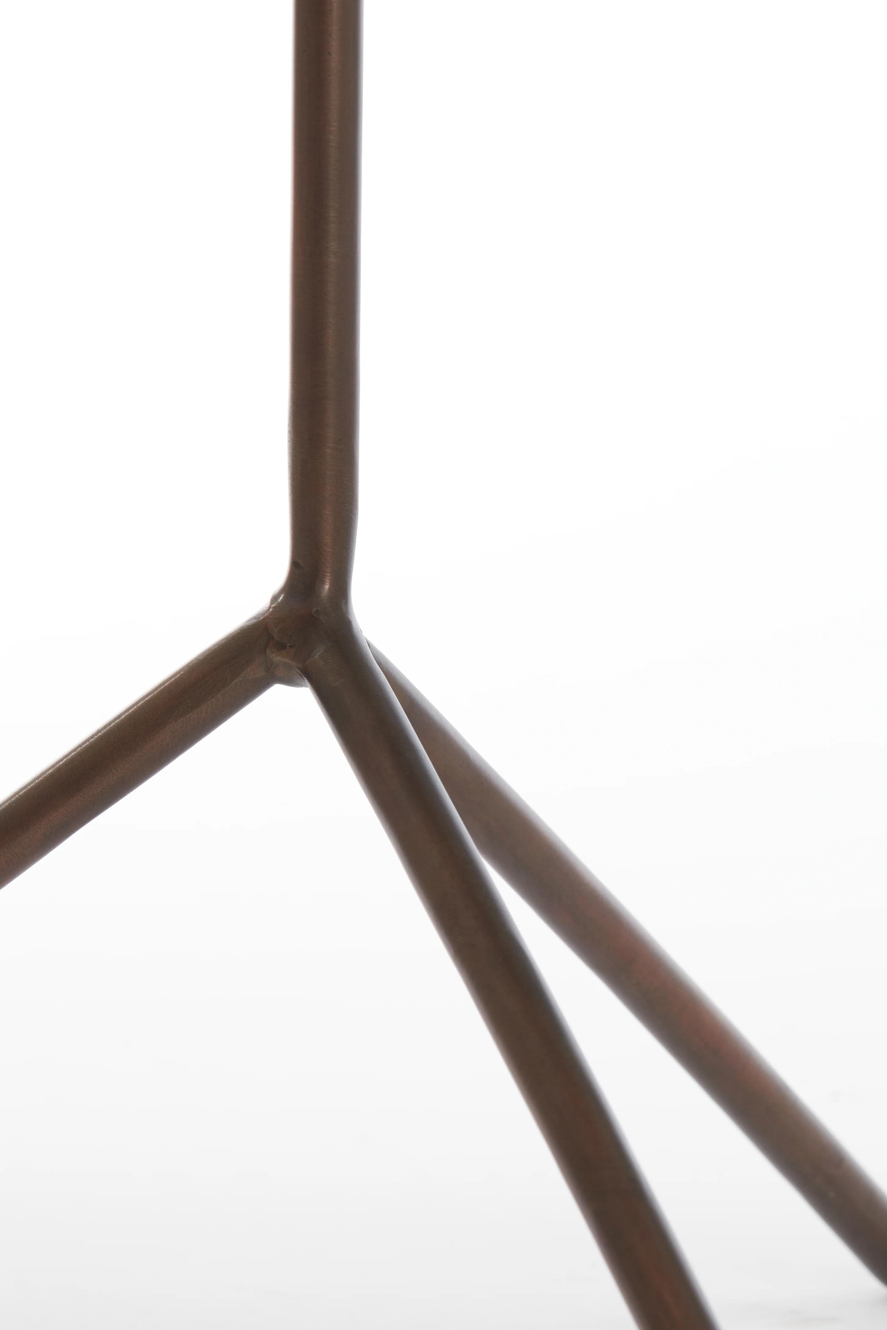 Light & Living Kimi Side Table in Dark Bronze and Brown Travertine - Image 7