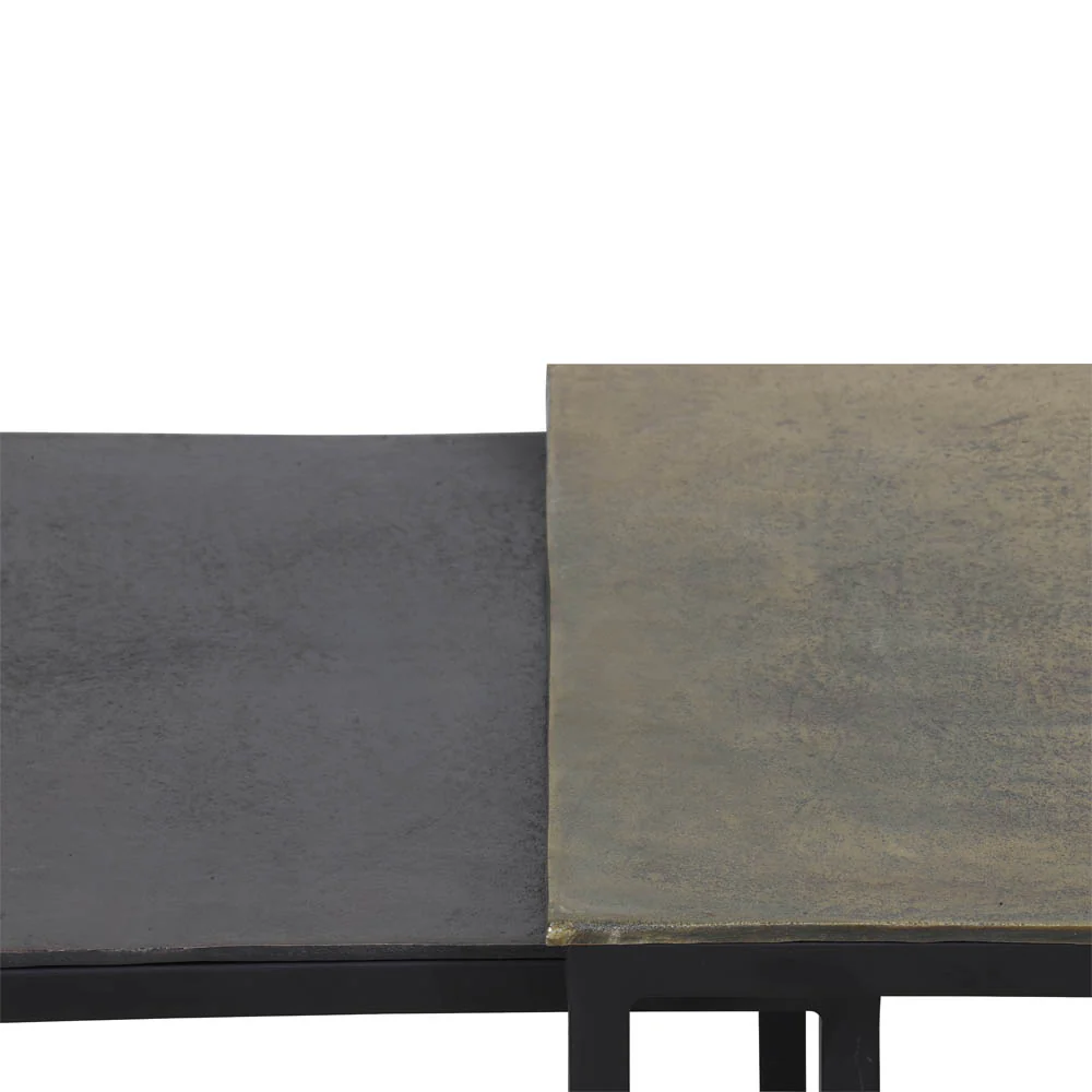 Light & Living Kumalu Coffee Table in Antique Bronze – Set of 3 - Image 3