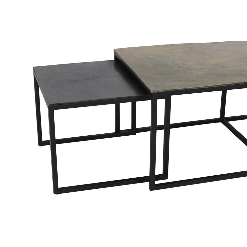 Light & Living Kumalu Coffee Table in Antique Bronze – Set of 3 - Image 4