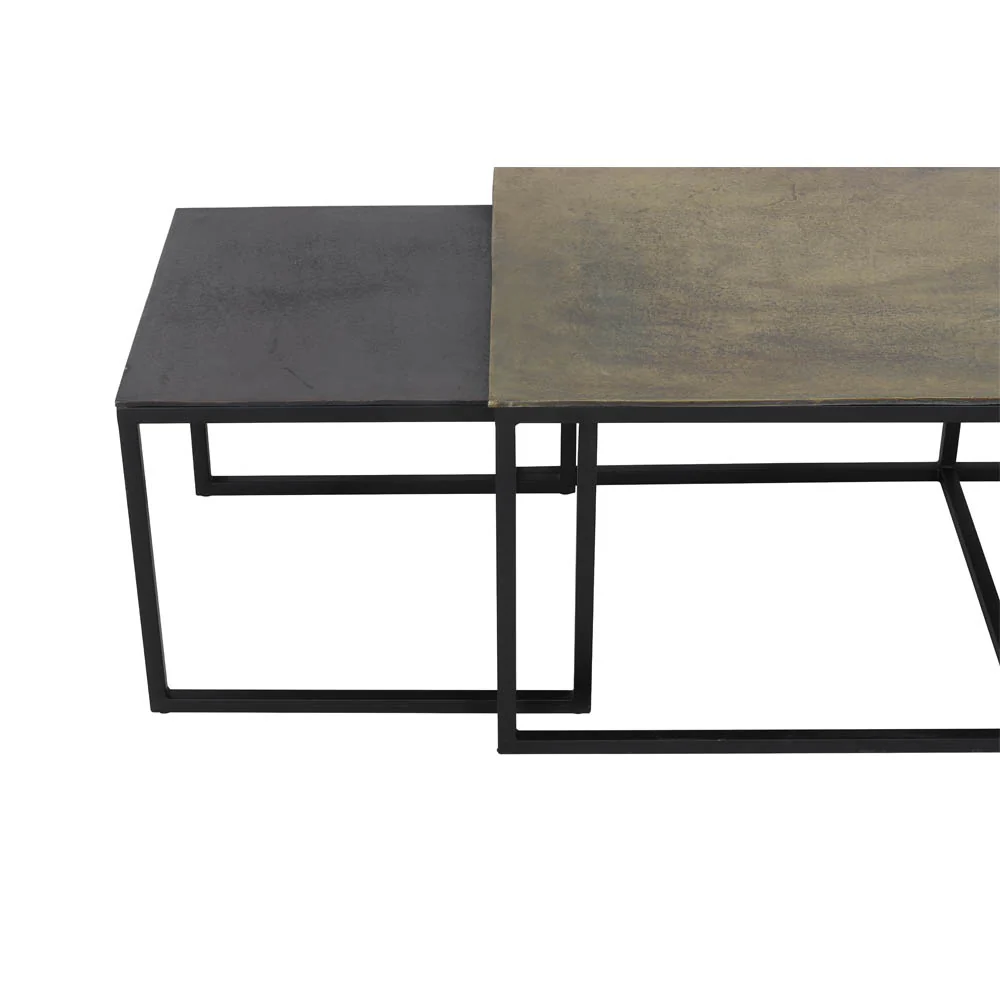 Light & Living Kumalu Coffee Table in Antique Bronze – Set of 3 - Image 5