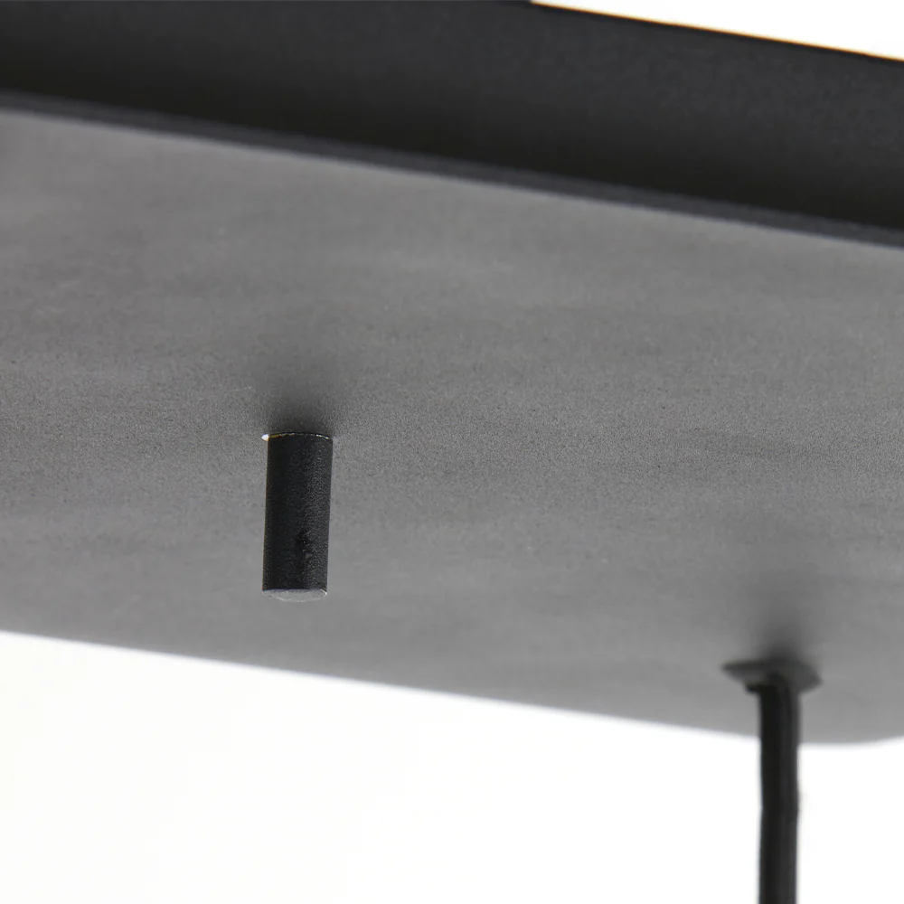 Light & Living Mayson Hanging Lamp in Matt Black and Brown Glass – 10 Lights - Image 7