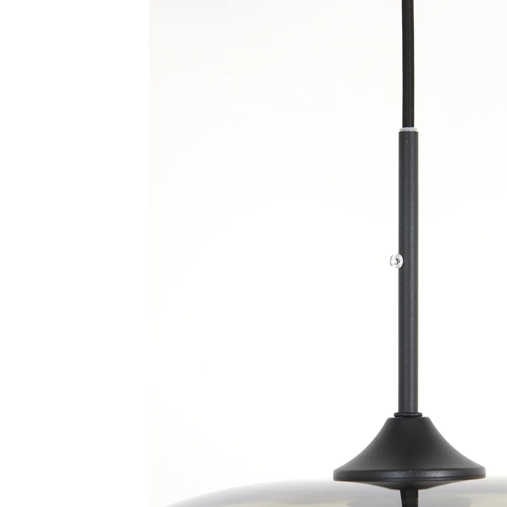 Light & Living Mayson Hanging Lamp in Matt Black and Smoked Glass – 10 Lights - Image 4