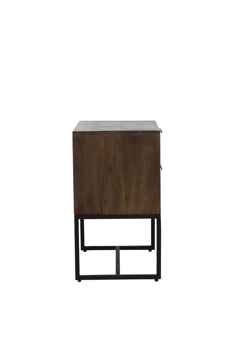 Light & Living Meave Bedside Table in Dark Brown Wood - Image 4