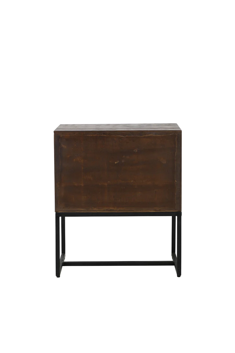 Light & Living Meave Bedside Table in Dark Brown Wood - Image 6