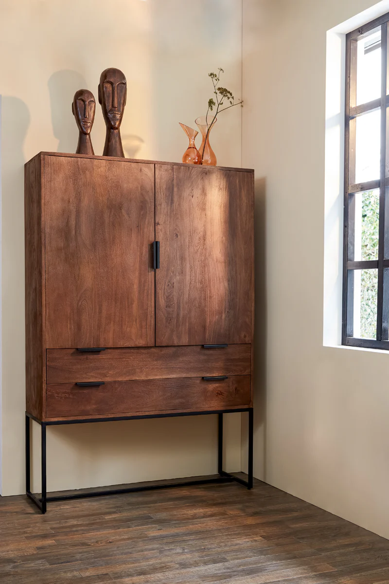 Light & Living Meave Cabinet in Dark Brown Wood - Image 13