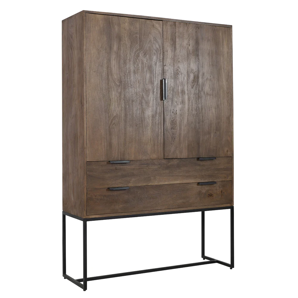 Light & Living Meave Cabinet in Dark Brown Wood - Image 2