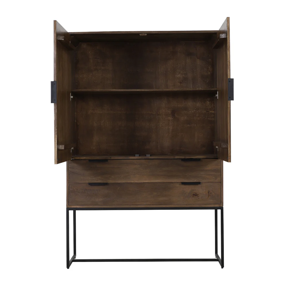 Light & Living Meave Cabinet in Dark Brown Wood - Image 3