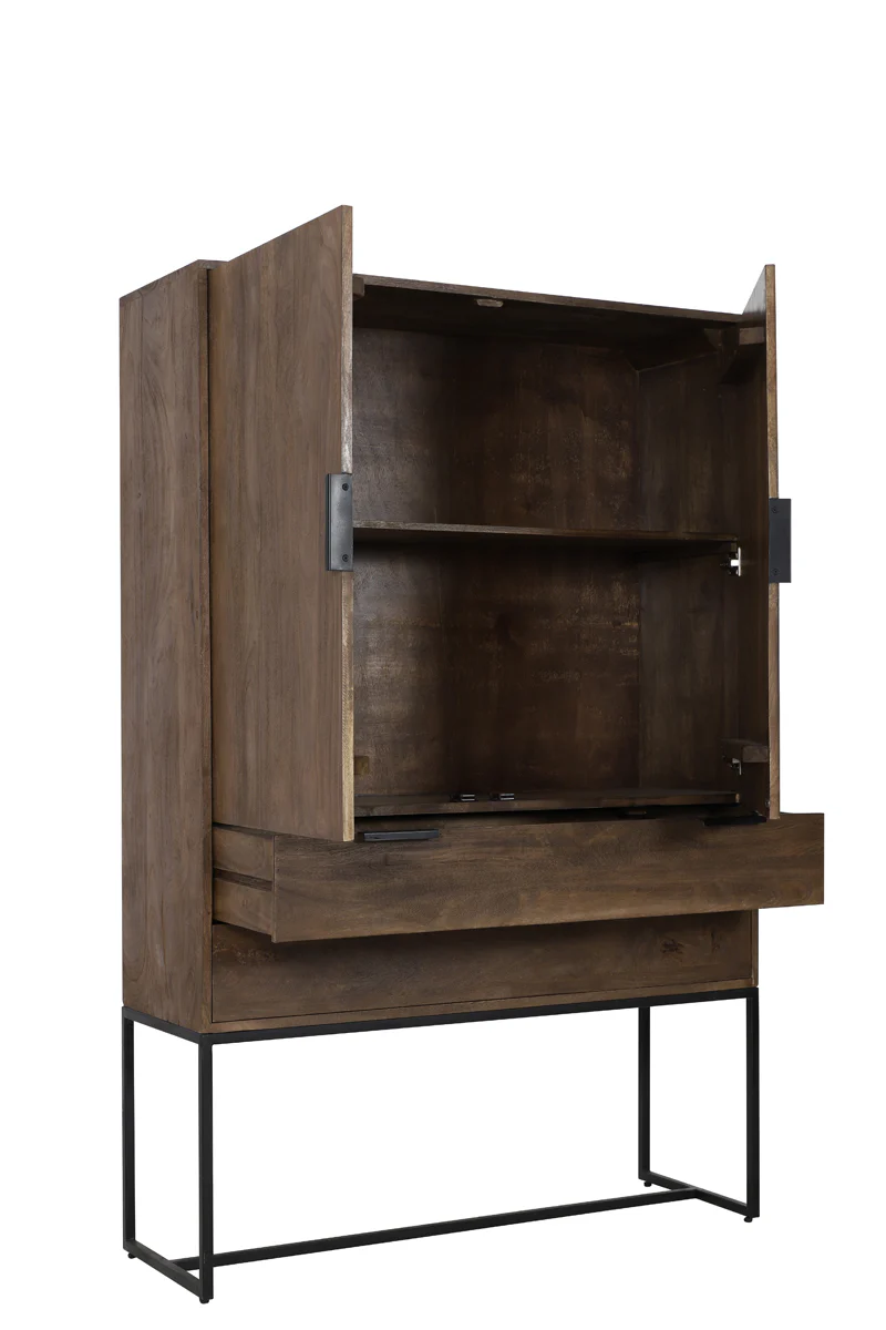 Light & Living Meave Cabinet in Dark Brown Wood - Image 4