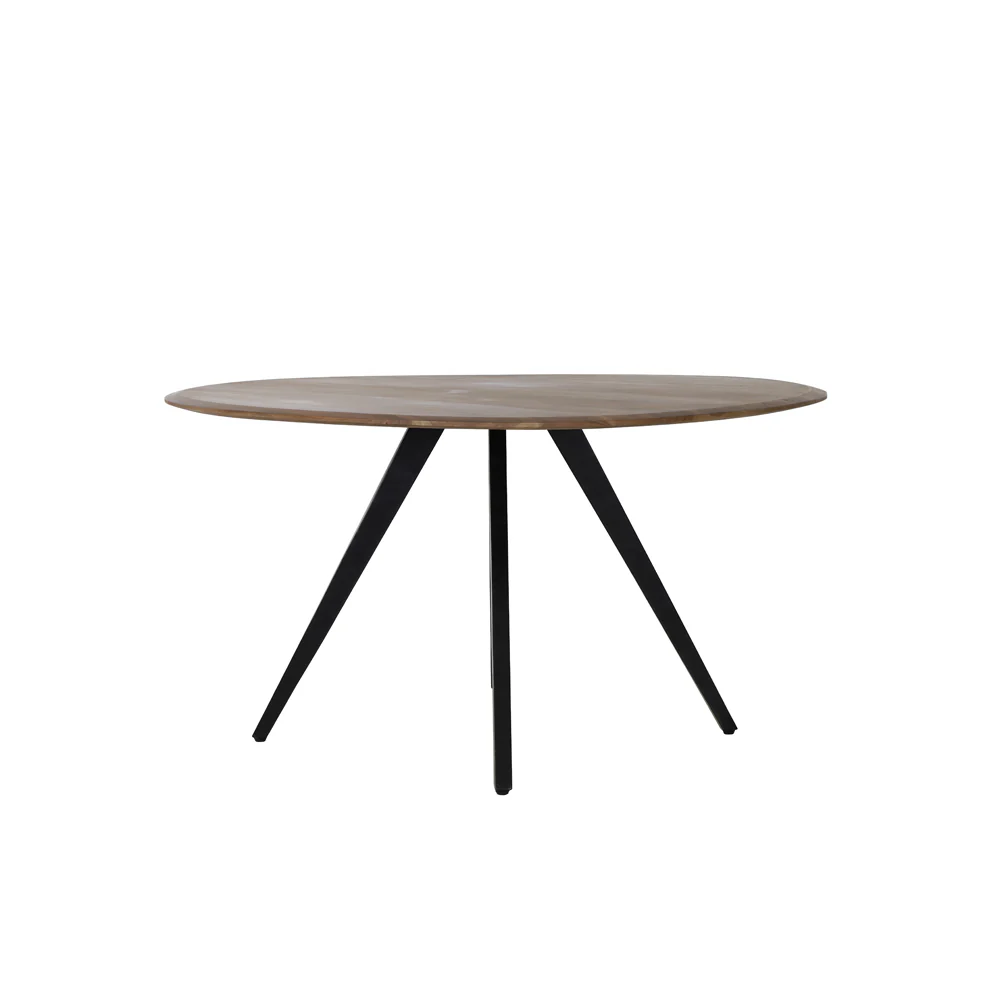 Light & Living Mimoso Dining Table with Acacia Wood Top – Large - Image 2