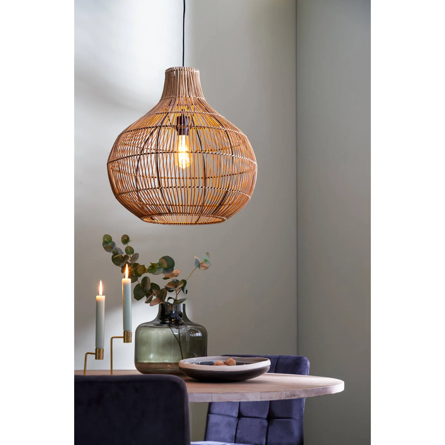 Light & Living Pacino Rattan Hanging Lamp – Large - Image 7