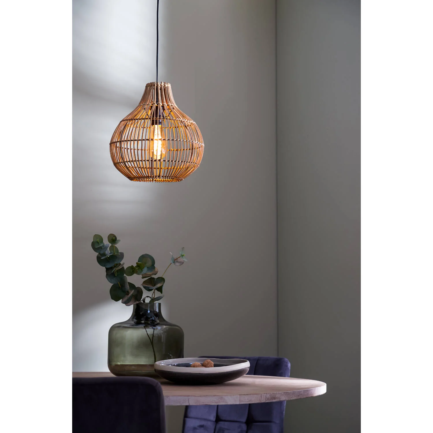 Light & Living Pacino Rattan Hanging Lamp – Small - Image 8