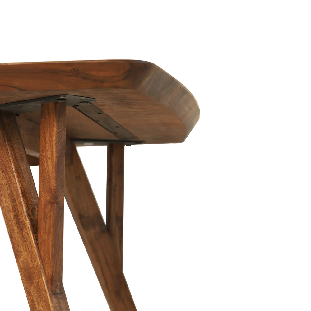 Light & Living Quenza Dining Table in Brown Acacia Wood – 220cm - Image 6