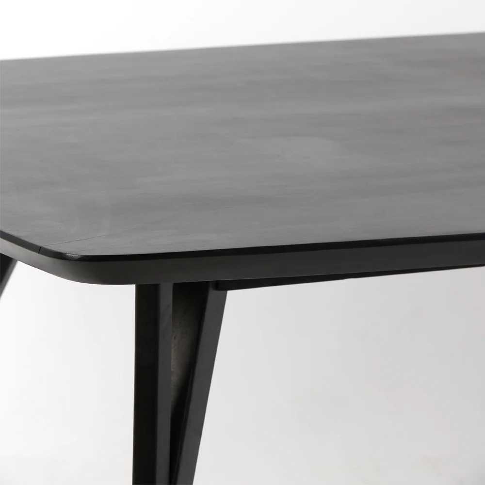 Light & Living Quenza Dining Table in Matt Black Acacia Wood – 220cm - Image 3